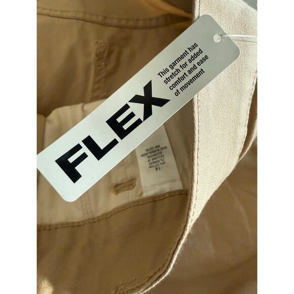 NWT Ridgecut Relaxed Fit Khaki Brown Roll-Up Work Shorts Women's Size 14 - Picture 10 of 11